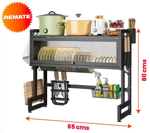 Organizador de platos con almacenamiento