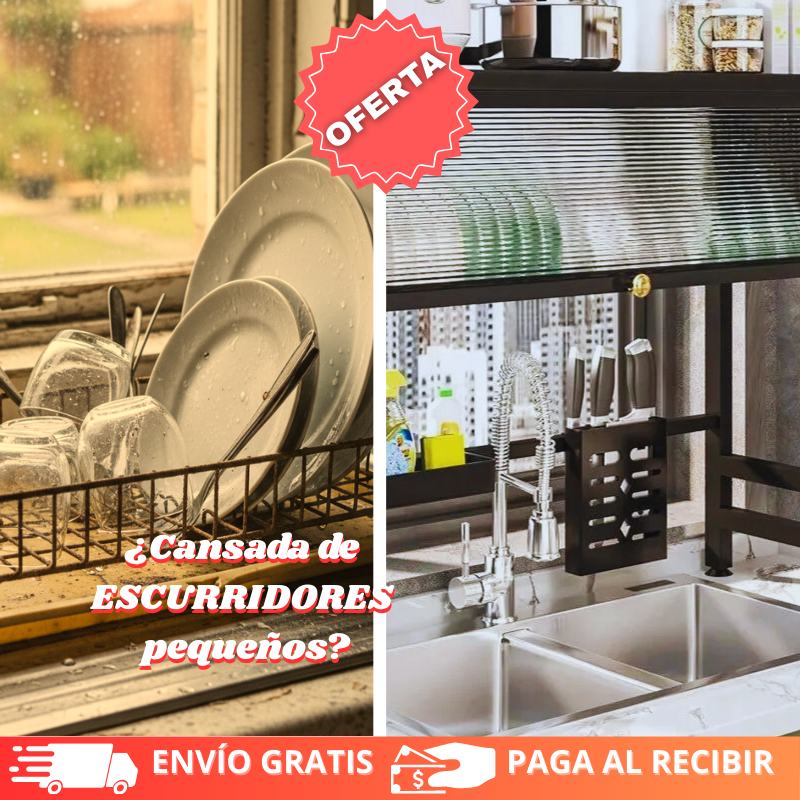 Organizador de platos con almacenamiento